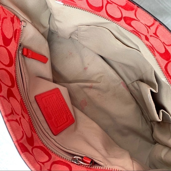 Y2K Coach Cherry Signature Jacquard Gallery Monogram Purse Rare Shoulder Bag - Picture 7 of 17